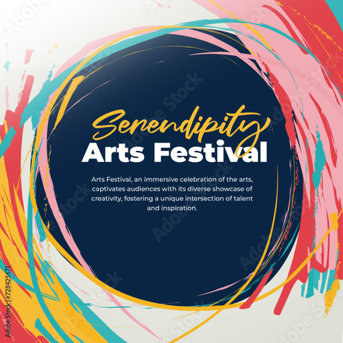 Serendipity Arts Festival Poster - Artistic Design: Celebrate the Serendipity Arts Festival with this vibrant poster showcasing artistic designs and colorful elements