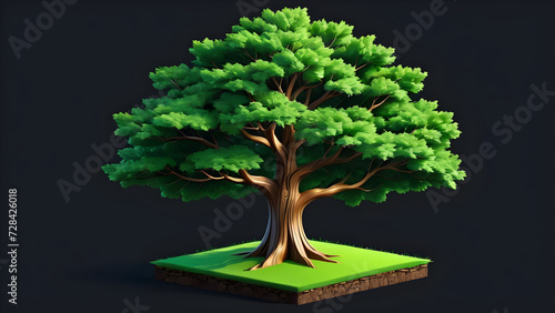 tree for eco-friendly properties icon vector clipart isolated on a black background. tree with green leaves