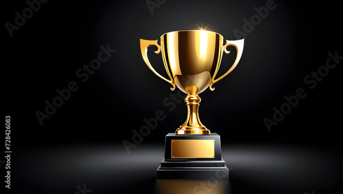 golden trophy for achievements icon vector clipart isolated on a black background. gold trophy cup
