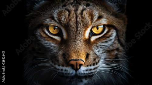 a close up image of a furry lynx