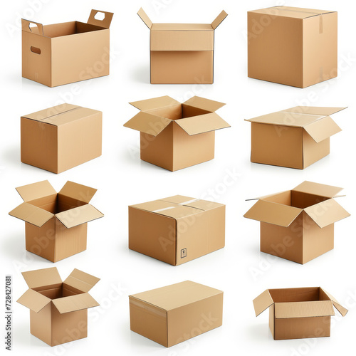 Set of cardboard box for packaging