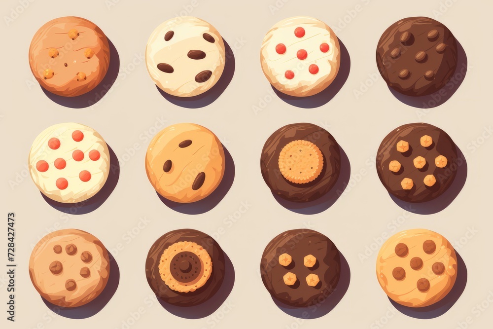 Assorted Cookies Arranged on a Table Assorted Cookies Arranged on a Table