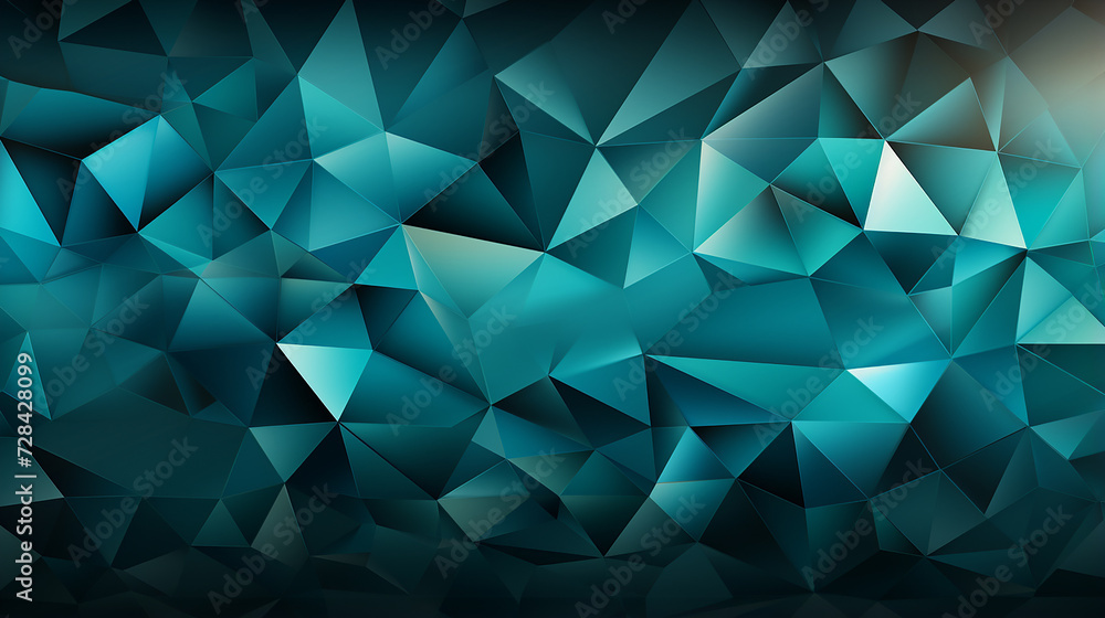 Obraz premium Turquoise_abstract_polygon_background