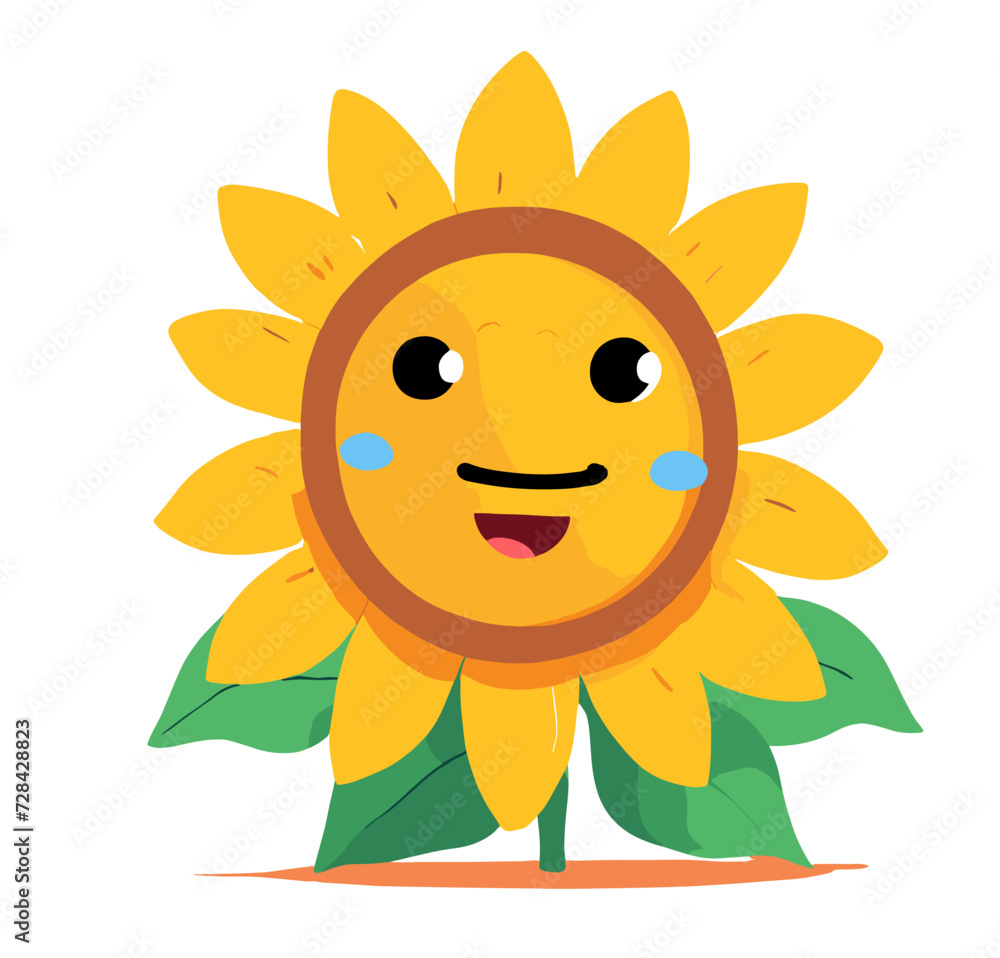 smiling sun cartoon character