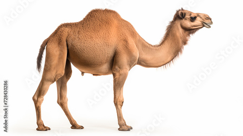 Arabian camel isolated on white background. 
