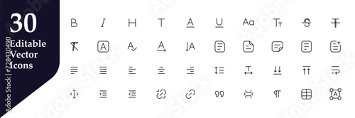 Editor icon set. Get these awesome material editable icon set.