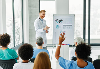 seminar business meeting doctor conference audience presentation education lecture hospital man event training speaker group convention congress speech student