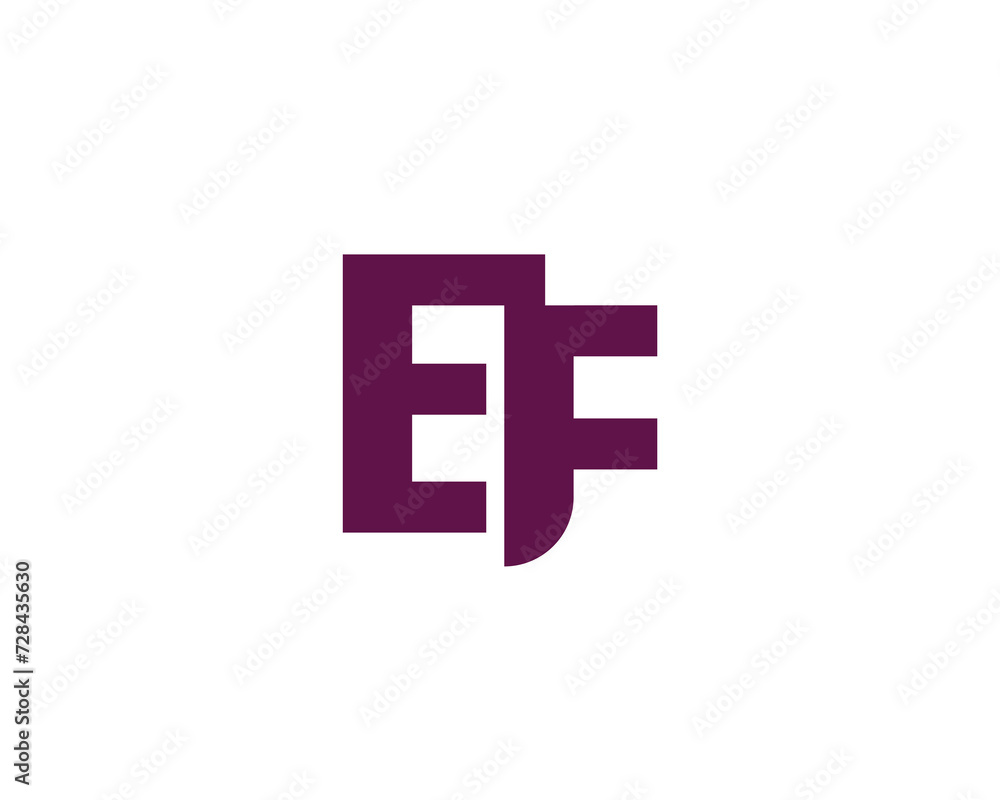 EF logo design vector template EF logo design vector template