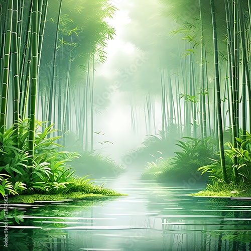 Bamboo forest  Natural background design