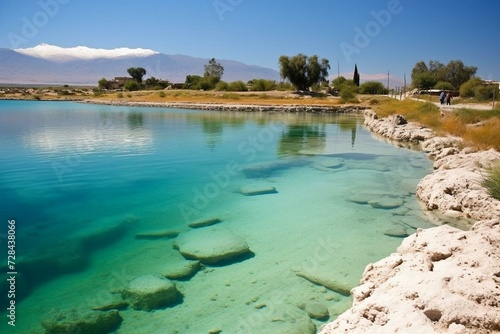 Stunning lagoon in Tarija, Bolivia. Perfect destination for a visit. Generative AI