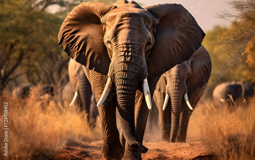 Ai Generative Elephants, known for their intelligence and memory, play a crucial role in maintaining the biodiversity of their ecosystems © teerachot