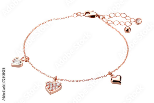 Anklets Adorned with Unique Charms Isolated On Transparent Background
