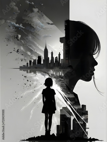 Generative AI Contrast: Apocalypse Echoes in Present Brilliance