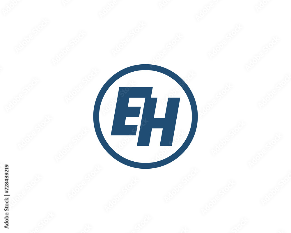 EH logo design vector template EH logo design vector template