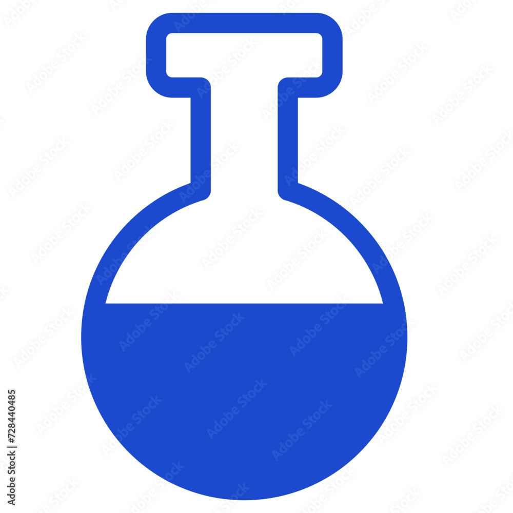 Flask line blue icon. Flask line blue icon.