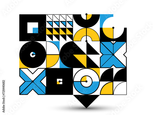 Bauhaus style abstract geom...
