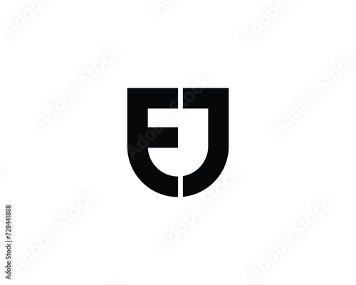 EJ logo design vector template