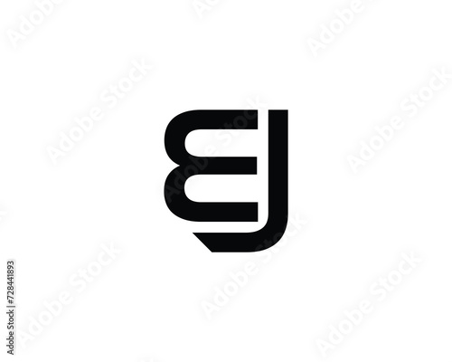 EJ logo design vector template