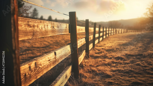 Wooden fence going into the distance