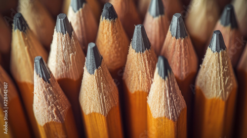 Macro Photo of pencils. Sharpened pencils. photo