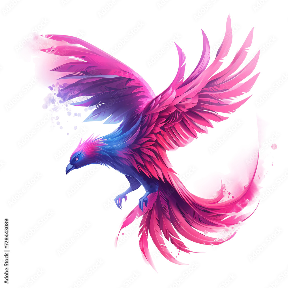 Obraz premium Tribal Tattoo Print, illustration of a bird