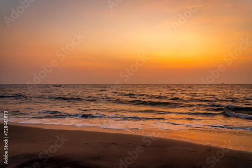 Mystic Sunset View at Alleppey (Alappuzha) Beach, Kerala 