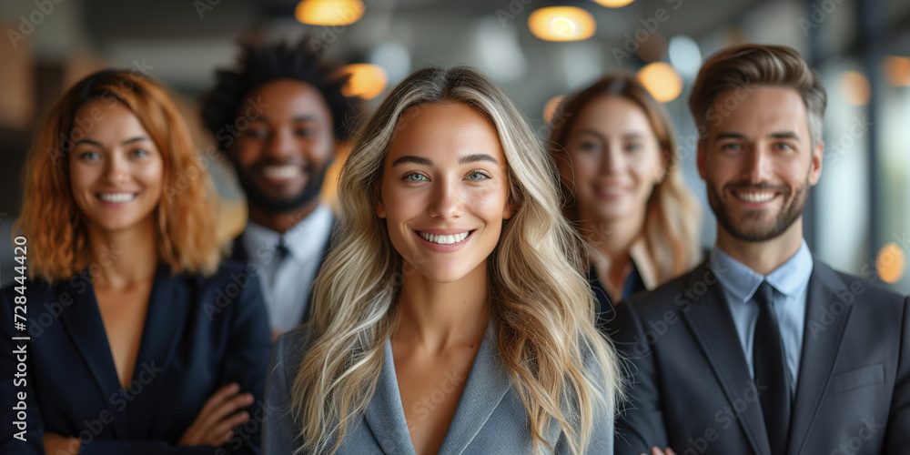 Portrait of successful group of business people at modern office looking at camera. Portrait of happy businessmen and satisfied businesswomen standing as a team. Multiethnic group of people smiling. Portrait of successful group of business people at modern office looking at camera. Portrait of happy businessmen and satisfied businesswomen standing as a team. Multiethnic group of people smiling.