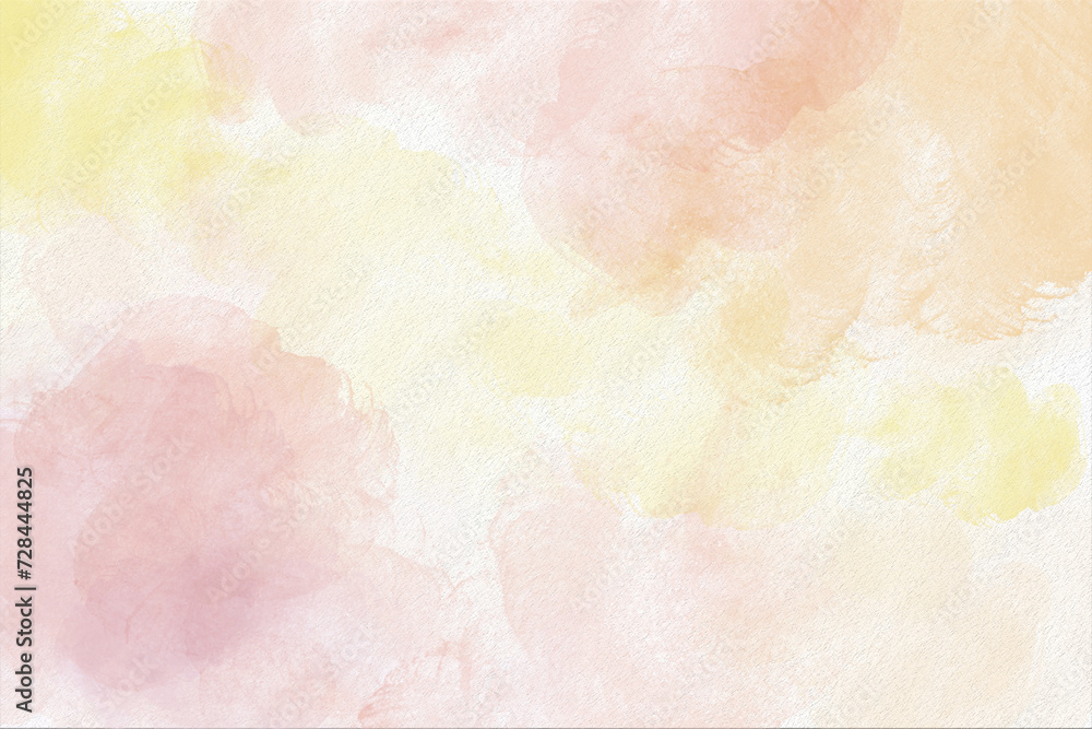Obraz premium Yellow watercolor abstract background. Watercolor orange background. Abstract peach texture.