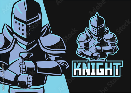 Medieval Knight Mascot Logo for Gaming sport