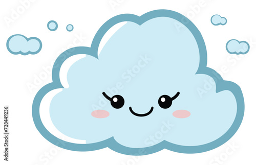 Cloud And Cold Vector.Cloud icon. Vector illustration. © unique_design_team
