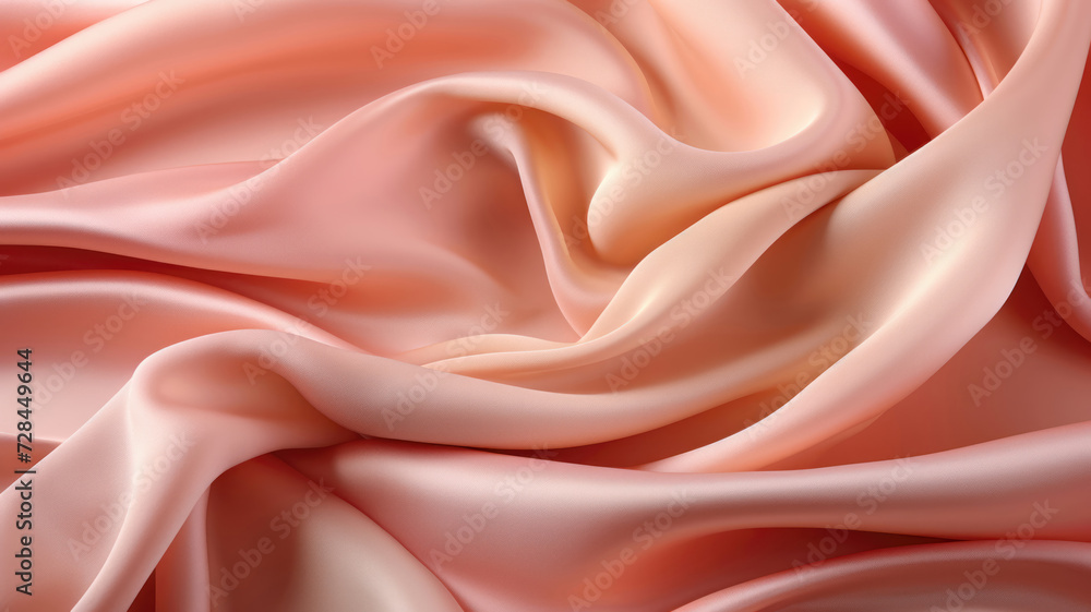 Abstract pink luxurious wavy fabric satin silk background. Beautiful background cloth with drapery and wavy folds Abstract pink luxurious wavy fabric satin silk background. Beautiful background cloth with drapery and wavy folds