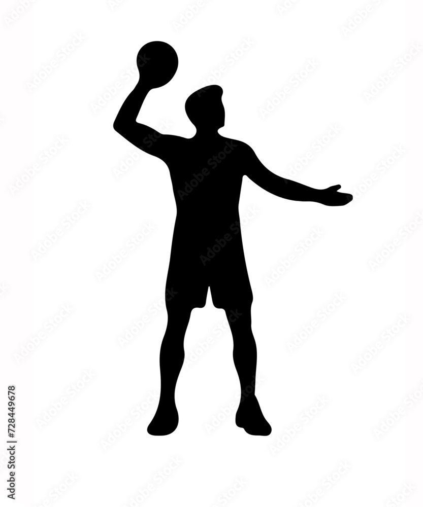 Manvolleyball Silhouettes sport PNG Design 