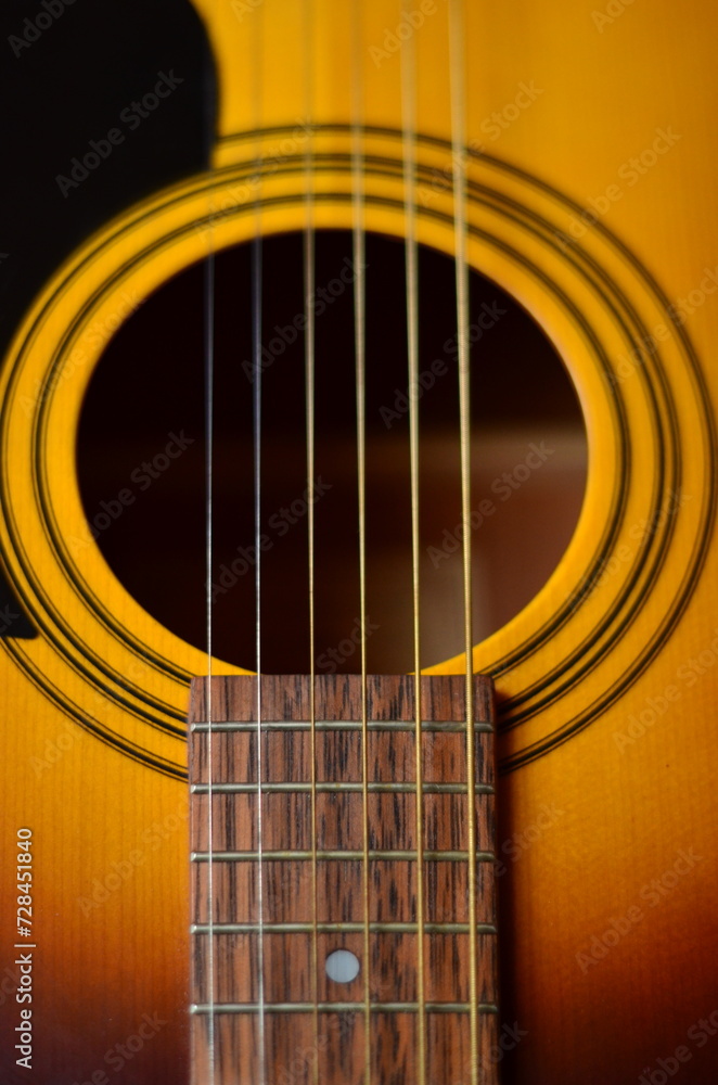 Obraz premium musical instrument six-string acoustic guitar