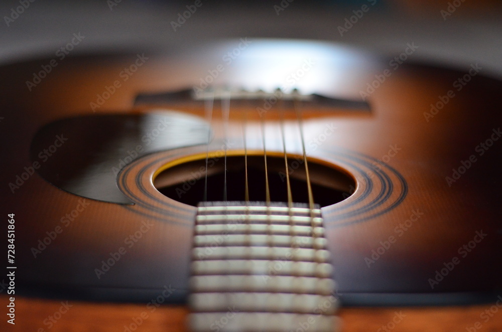 Fototapeta premium musical instrument six-string acoustic guitar