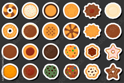 Illustration on theme fresh sweet tasty cookie of consisting various ingredients