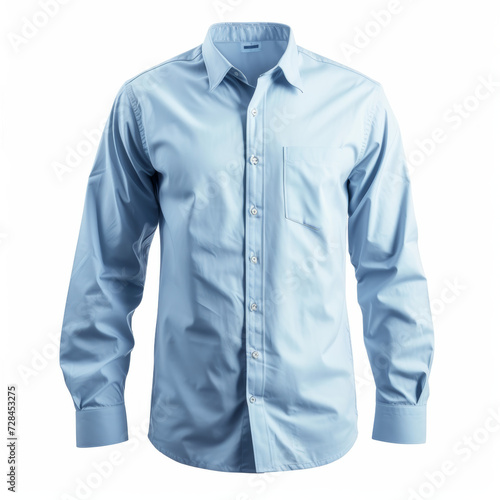 light blue shirt mockup isolated on a white background