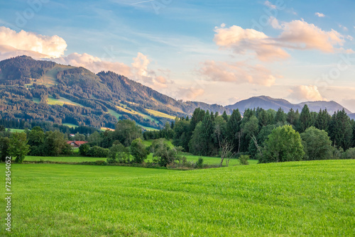 Green landscape in Allgovia, Germany