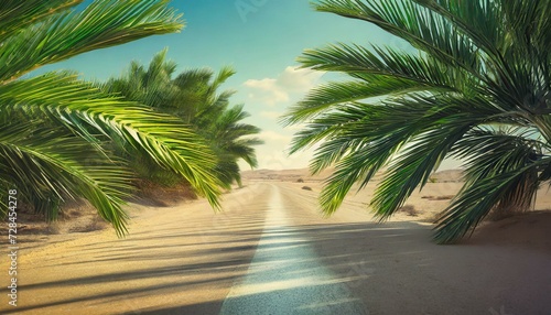 Palm Sunday On Desert. photo