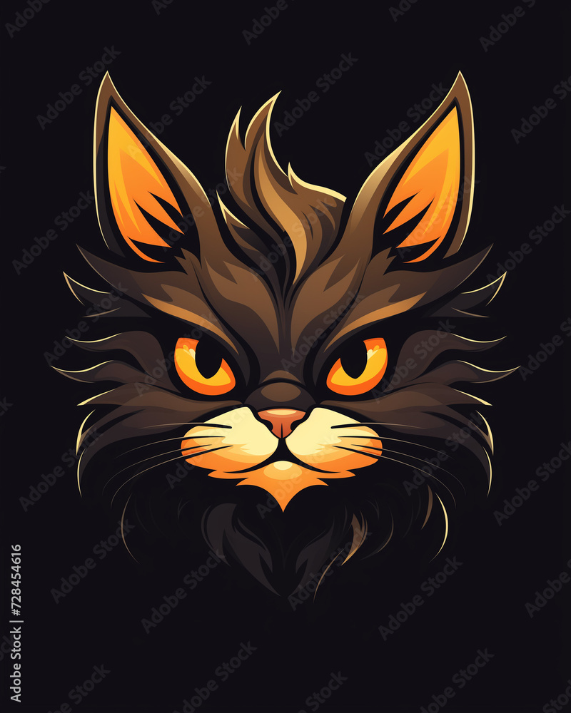 Cute Cat Logo Bliss
