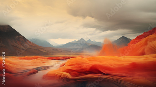 Volcano nature landscape