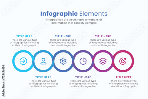 Vector circle Infographic design template with icons, Can be used for process diagrams, presentations, and workflow layout.