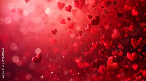 Valentine's day wallpaper with red little hearts