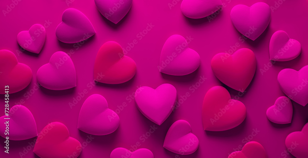 Valentine's Day background with pink voluminous hearts. Valentine's Day background with pink voluminous hearts.