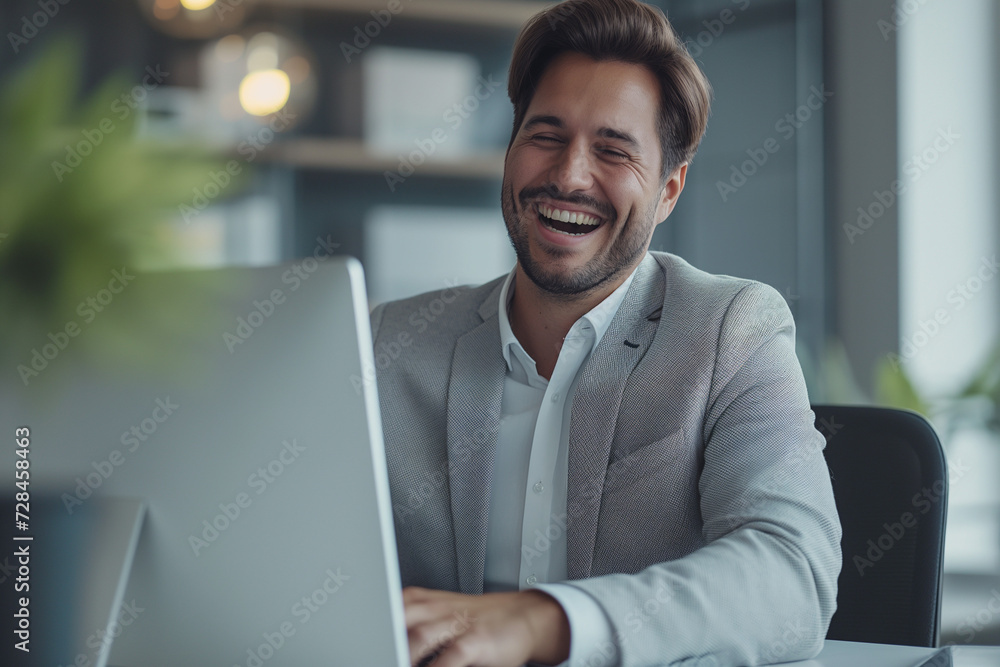 businessman working on laptop computer businessman working on laptop computer