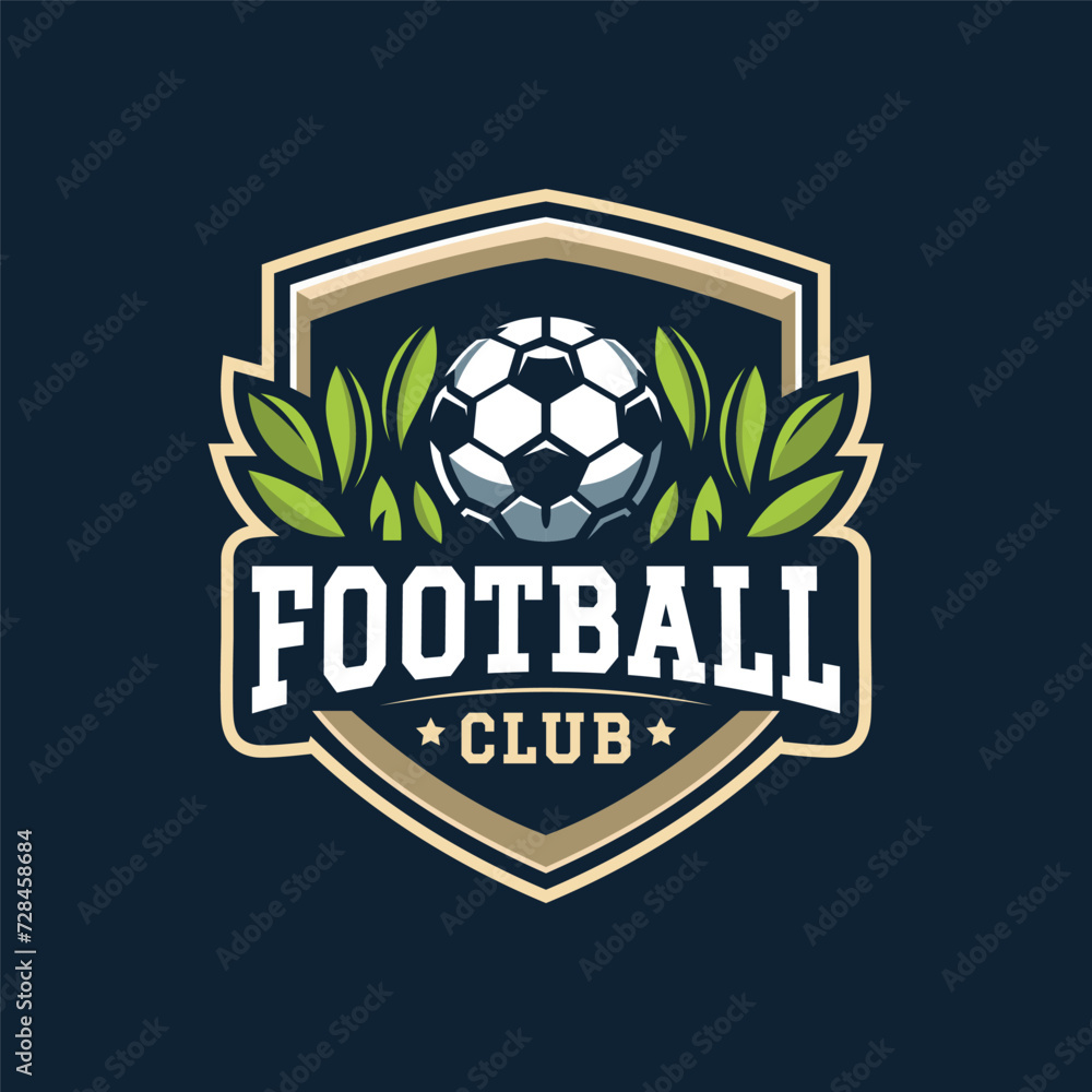 Obraz premium Vintage football soccer logo for club or team badge