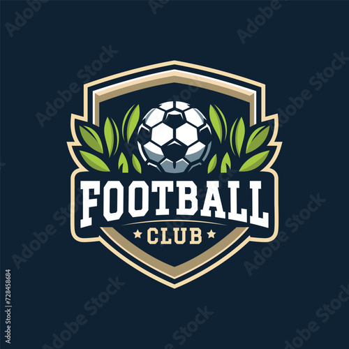 Vintage football soccer logo for club or team badge