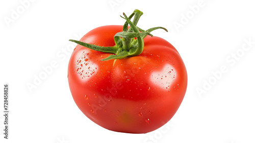 fresh ripe tomato on transparent background