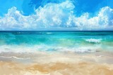 Art Tropical beach water background