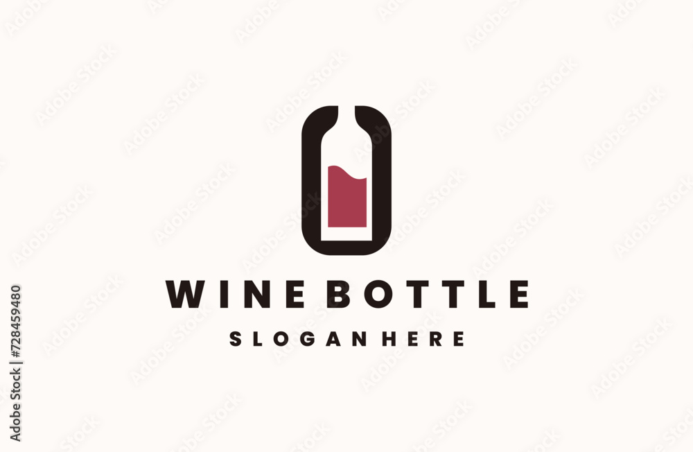 Wine bottle logo template vector illustration design Wine bottle logo template vector illustration design