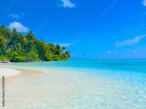 Beautiful landscape from tropical island in Maldives